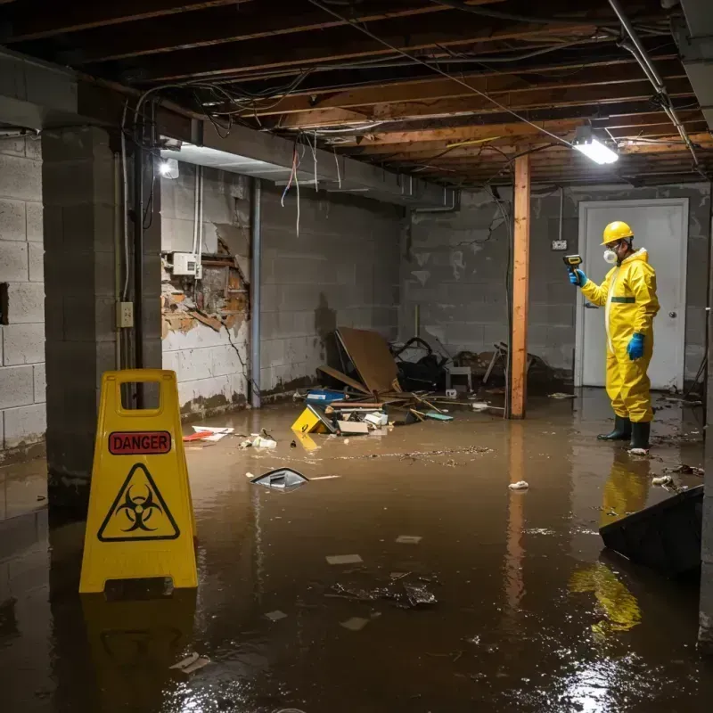 Flooded Basement Electrical Hazard in Pelahatchie, MS Property